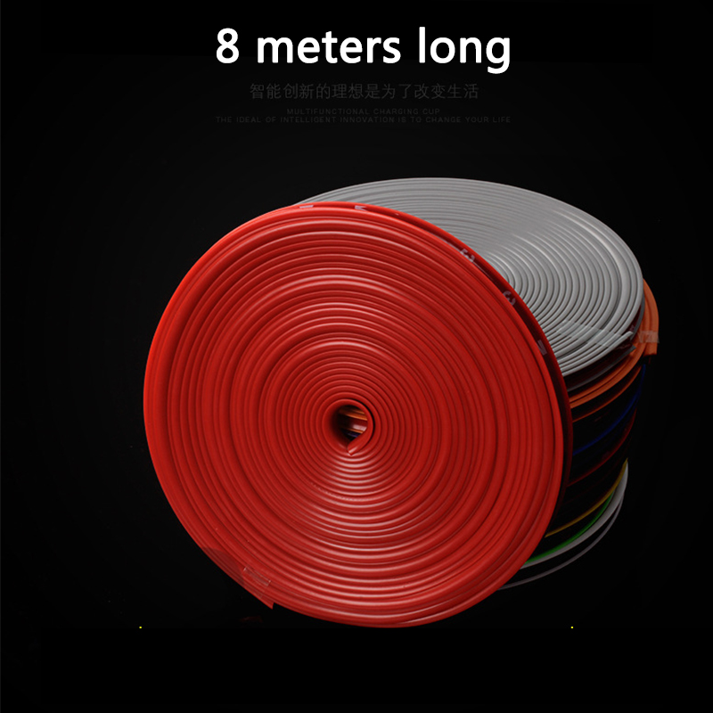 8M/lot Car Wheel Hub Rim Sticker Chrome Wheel Decoration Auto Tire Rims Plated Strip Car-styling Exterior Accessories