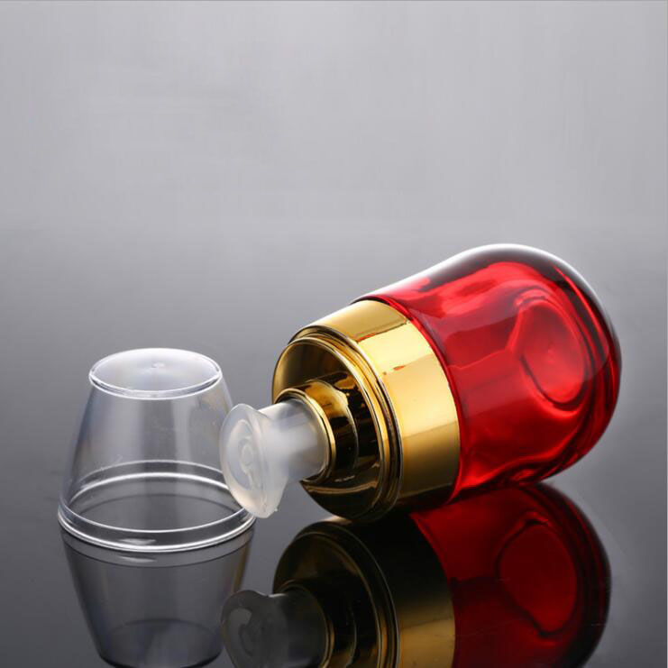 120ml 30ml 50g 30g Skin Care Bottle Cosmetic Container Bottle Red Carved lid Glass Cream Jar Emulsion Essence Vial
