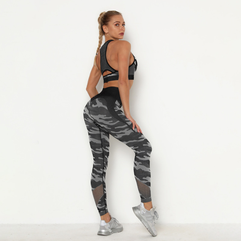 2020 Autumn Women Mesh Mosaic Camouflage Slim Yoga Set Sports Wear For Female Gym Fitness Clothing Bra Suit Ropa Deportiva Mujer, Bra set light green
2020 Autumn Women Mesh Mosaic Camouflage Slim Yoga Set Sports Wear For Female Gym Fitness Clothing Bra Suit Ropa Deportiva Mujer, Bra set light green