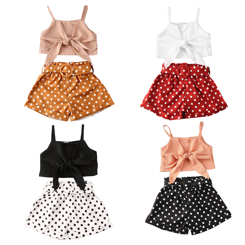 CitgeeSummer Kids 1-6T Baby Girls Fashion Clothes Bow Vest Crops Tops Polka Dot Shorts With Belt Sunsuit
CitgeeSummer Kids 1-6T Baby Girls Fashion Clothes Bow Vest Crops Tops Polka Dot Shorts With Belt Sunsuit