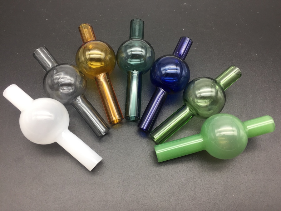 colorful Glass Carb Cap 25mm OD Directional Glass Carb Caps For Flat Top Quartz Banger Nails Glass Water Bongs Dab oil Rigs