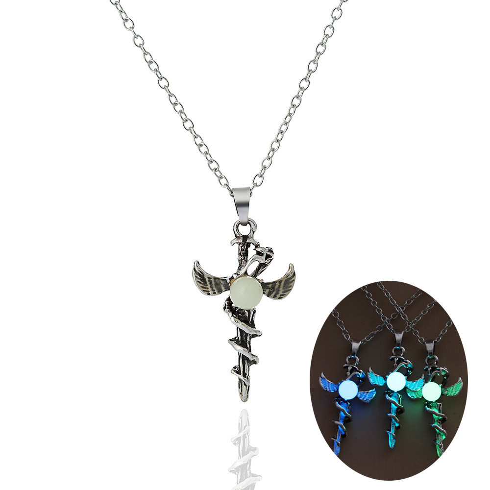 Luminescence Necklace Sword Dragon Pendeloque Cut Halloween Movies Noctilucent Ornaments
Luminescence Necklace Sword Dragon Pendeloque Cut Halloween Movies Noctilucent Ornaments