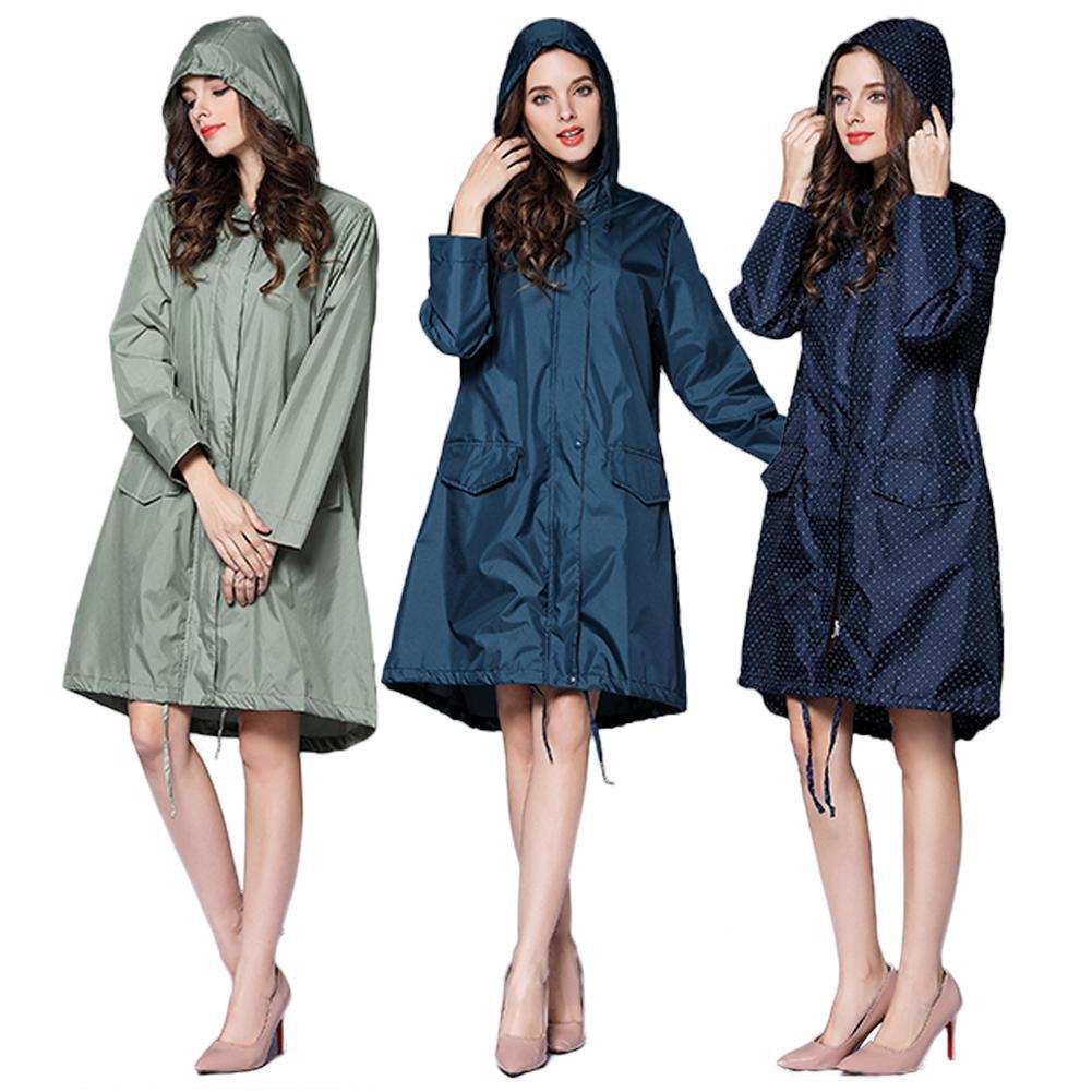 Long Raincoat Women Waterproof Windproof Hood Ladies Thin Rain Coat Ponchos Jackets Female Chubasqueros Mujer Capa De Chuva