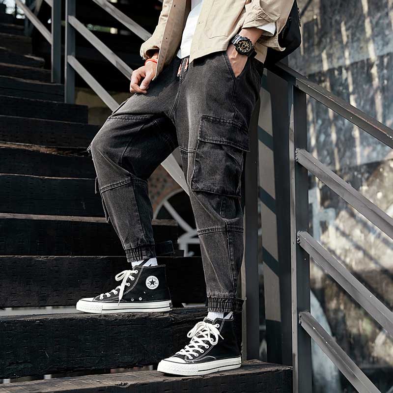 Mcikkny Fashion Men' Cargo Casual Jeans Pants Multi Pockets Ankle Cuffed Jeans Jogger For Male Black
Mcikkny Fashion Men' Cargo Casual Jeans Pants Multi Pockets Ankle Cuffed Jeans Jogger For Male Black