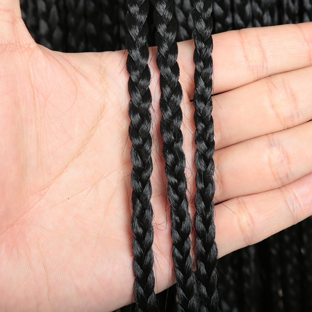 braiding hair 13x6 Lace Front Wig braids hairstyles Heat Resistant Synthetic Braided Wigs Long box cornrow Braid faux locs Wig Middle Part