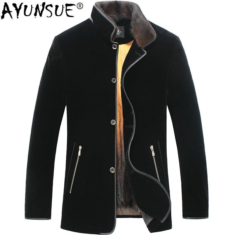 AYUNSUE Gold Mink Liner Winter Real Fur Coat Men Jacket Men Mink Coat Parka Luxury Jacket Velvet Natural Fur LSY068207 KJ1273, Black
AYUNSUE Gold Mink Liner Winter Real Fur Coat Men Jacket Men Mink Coat Parka Luxury Jacket Velvet Natural Fur LSY068207 KJ1273, Black