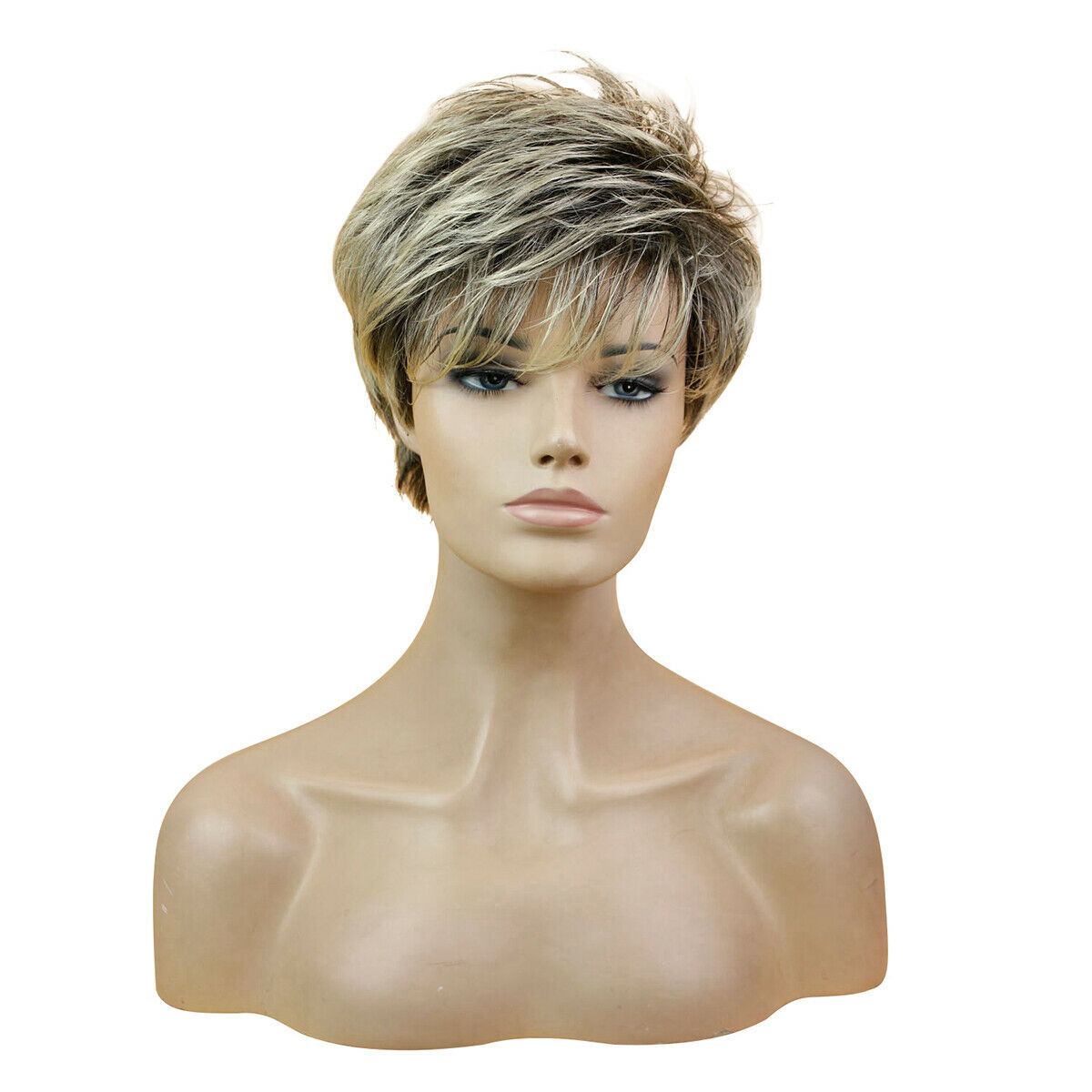 Fashion 5" Short Fluffy Wig Pixie Cut Hair Synthetic Ombre Wigs For Women Ladies