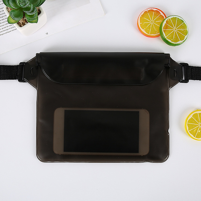 The New Three-layer Sealed Storage Bag PVC Waterproof Waist Bag Outdoor Beach Mobile Phone Waterproof Bag