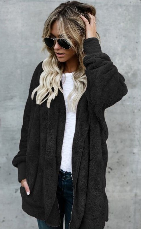 Autumn Winter New Women Plus Size Cardigan Hooded Long Sleeve Casual Sweaters Female Solid Oversize Loose Coat