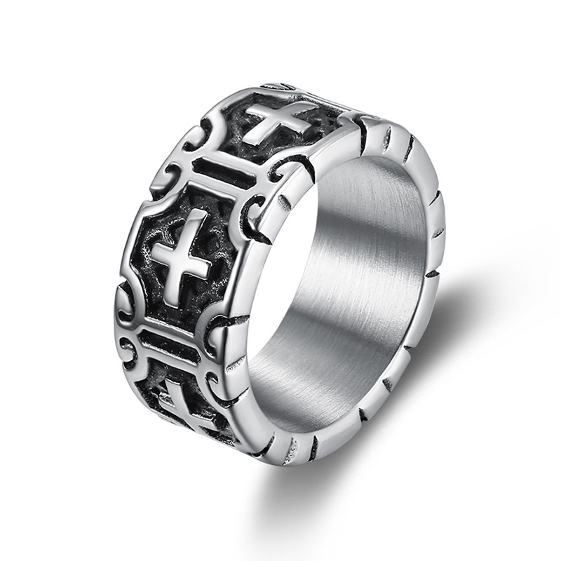 Stainless Steel 316 Cross Ring for Men Engrave Design Knight Biker Punk Christian Holy Prayer Rings Jewelry
Stainless Steel 316 Cross Ring for Men Engrave Design Knight Biker Punk Christian Holy Prayer Rings Jewelry