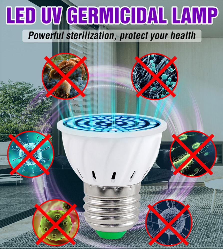 UV Desinfection Lamp, LED UVC Germicidal Bulb, E27 E14 MR16 GU10 B22 LED Sterilizer Lamp, Ultraviolet Light, UV Germicidal Lamp UV Sanitizer
UV Desinfection Lamp, LED UVC Germicidal Bulb, E27 E14 MR16 GU10 B22 LED Sterilizer Lamp, Ultraviolet Light, UV Germicidal Lamp UV Sanitizer