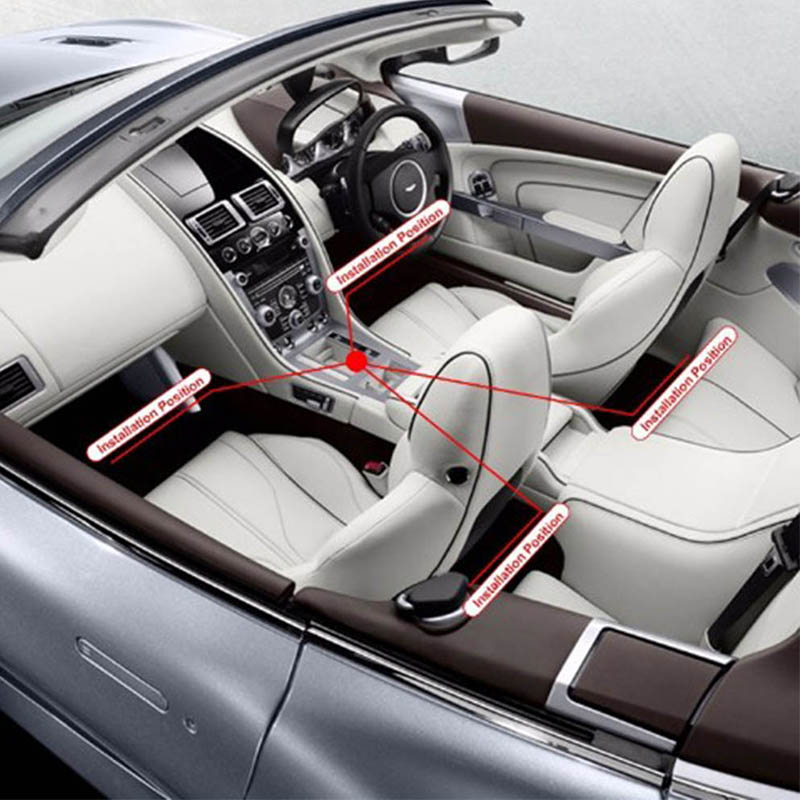 4Pcs/Set Car Styling RGB Lights 36leds 72leds Strip Light Decorative Atmosphere Lamps Auto Interior Accessories With Remote Control