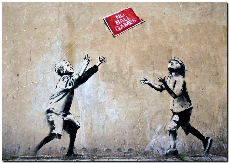 BANKSY STREET ART No ball games Home Decor Handpainted &HD Print Oil Painting On Canvas Wall Art Canvas Pictures 191117
BANKSY STREET ART No ball games Home Decor Handpainted &HD Print Oil Painting On Canvas Wall Art Canvas Pictures 191117