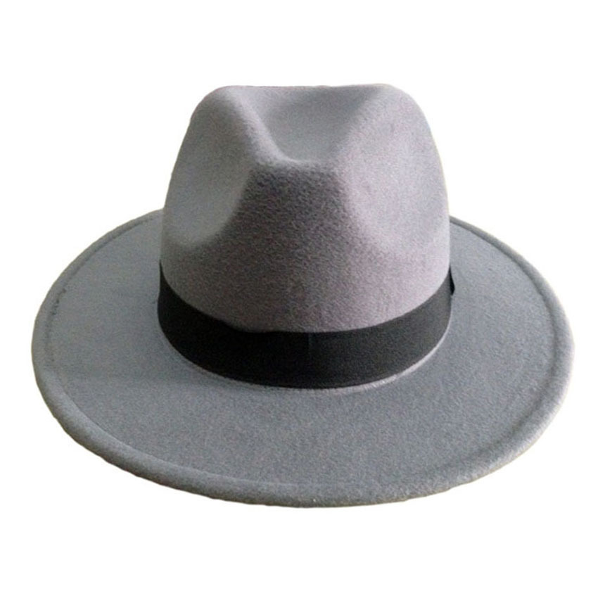 Men's Wool Felt Snap Brim Hat Trilby Women Vintage Wool Panama Fedora Cloche Cap Wool Felt Jazz Hats 14 colors YY0397 T200104