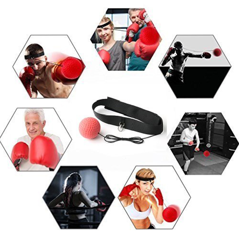 Boxing Reflex Ball Fight Ball Punching Speed Ball for Boxing Training Gym Exercise Coordination With Headband Improve Reaction