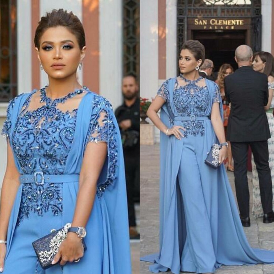 Beautiful Trousers Evening Dresses Jumpsuit Short Sleeve Beaded Crystal Tulle Jewel With Cope Red Carpet Celebrity Prom Pant Suits Gowns, White
Beautiful Trousers Evening Dresses Jumpsuit Short Sleeve Beaded Crystal Tulle Jewel With Cope Red Carpet Celebrity Prom Pant Suits Gowns, White