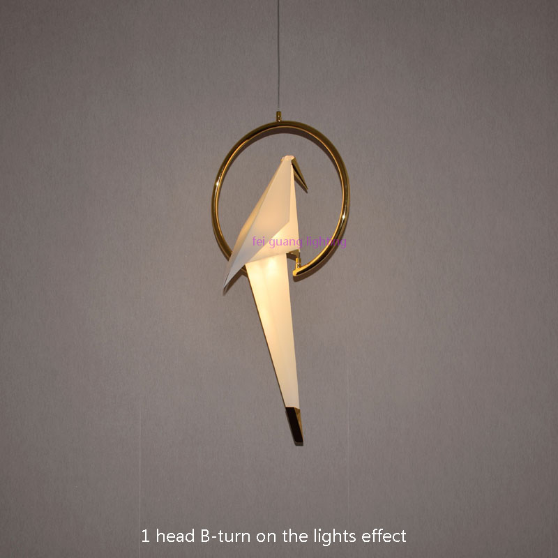 Nordic simplicity origami crane bird modern cafe clothing store restaurant creative study personality restaurant pendant lights