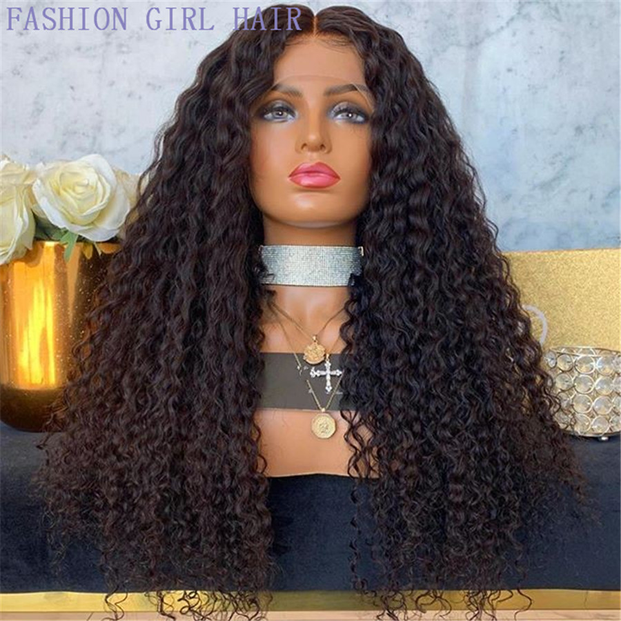 360 Lace Frontal Wig Pre Plucked With Baby Hair Brazilian Kinky Curly Lace Front Wigs black/brown /blonde synthetic hair wig for black women