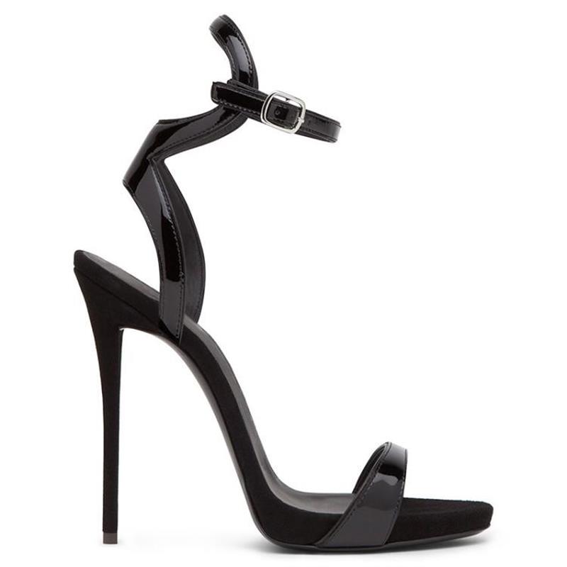 luxury high heel pointed toe women sandals in stock summer black gold sexy designer shoes