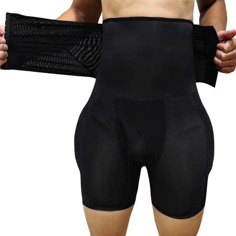 Men High Waisted Shapers Boxer Brief Slimming Body Shaper Shorts Tummy Control Panties Butt Lifter Shapewear Fitness Shaping Underwear S-6XL