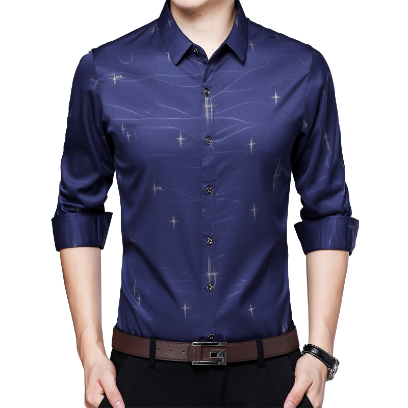 New Brand Korean Shirt Men Casual Shirt Print Spring Long Sleeve Camisa Masculina Slim Fit Dress Shirts Men Clothing E008, Black
New Brand Korean Shirt Men Casual Shirt Print Spring Long Sleeve Camisa Masculina Slim Fit Dress Shirts Men Clothing E008, Black