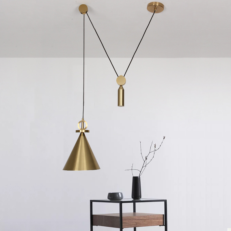 Pulley pendant light brass Color Chandelier Adjustable Nordic Design Suspension lamp Mid Century moder deco pendant lamp
Pulley pendant light brass Color Chandelier Adjustable Nordic Design Suspension lamp Mid Century moder deco pendant lamp