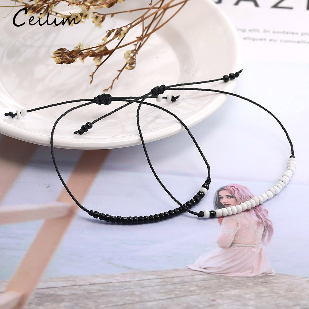 2pcs/Set Bohemian Glass Seed Beads Bracelet White Black Wax Rope Handmade Braided Bead Friendship Bracelets for Women Men Jewlry Couple Gift
2pcs/Set Bohemian Glass Seed Beads Bracelet White Black Wax Rope Handmade Braided Bead Friendship Bracelets for Women Men Jewlry Couple Gift