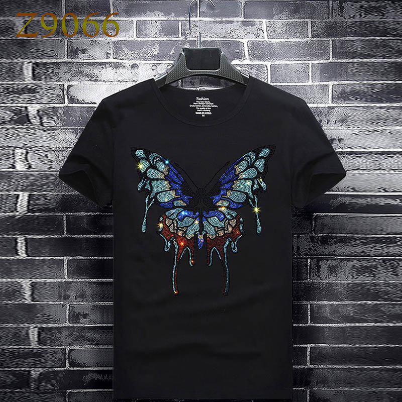 Summer Large Size Mens Colorful Hot Rhie Short-Sleeved Designer T-Shirt Crew Neck Hip Hop Casual Tee Modal Fabric