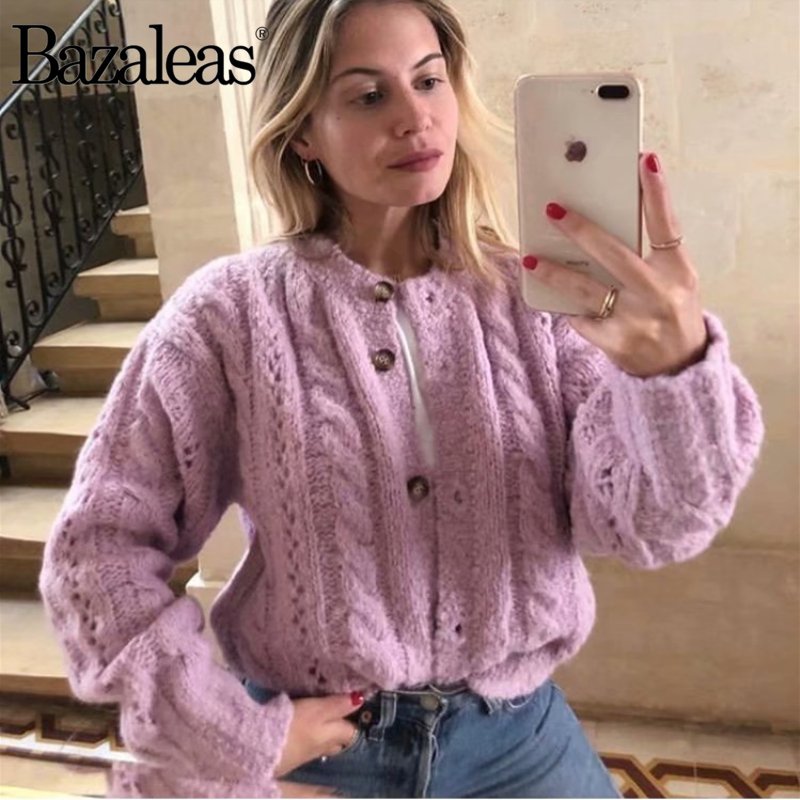 Bazaleas France Soft women Sweater Vintage Center Buttons mauve Purple Warm Kintted Carfigans harajuku Casual Drop shipping, C55 grey 1319
Bazaleas France Soft women Sweater Vintage Center Buttons mauve Purple Warm Kintted Carfigans harajuku Casual Drop shipping, C55 grey 1319