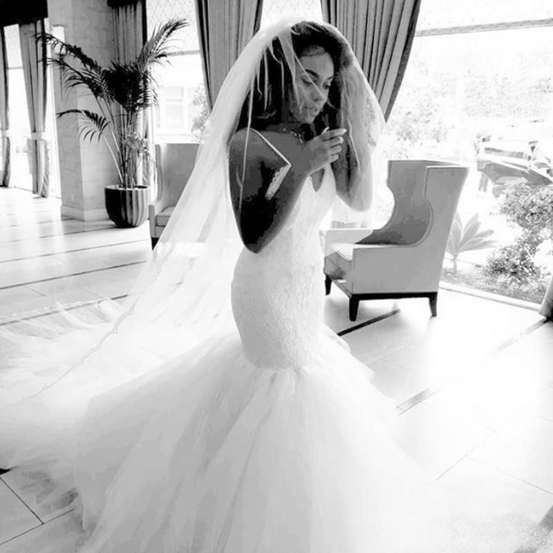 2019 Boho Mermaid Wedding Dresses Spaghetti Straps Lace Applique Tulle Backless Bridal Gowns African Beach Wedding Dress Cheap