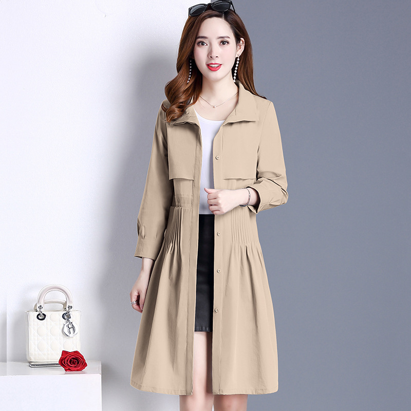 Nice Temperament Elegant Long-sleeved Windbreaker Jacket Female Self-cultivation Lapel Single-breasted Long Coat, Beige
Nice Temperament Elegant Long-sleeved Windbreaker Jacket Female Self-cultivation Lapel Single-breasted Long Coat, Beige