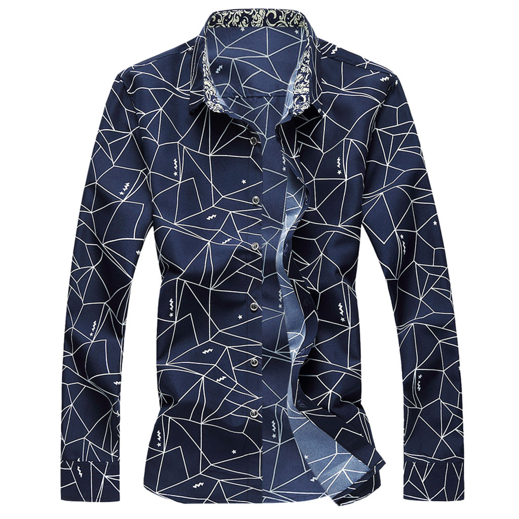 Feitong Fashion Printed Men Shirt Summer Fashion Shirts camisas masculina Casual Long Sleeve Loose Social Beach Tops, Blue
Feitong Fashion Printed Men Shirt Summer Fashion Shirts camisas masculina Casual Long Sleeve Loose Social Beach Tops, Blue