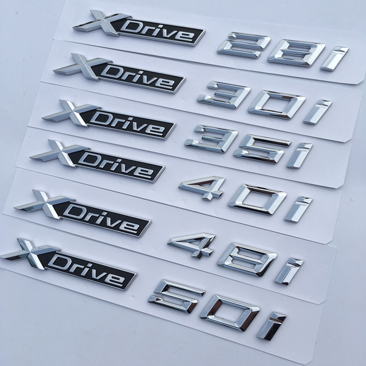 

3D ABS BMW Xdrive 20i 25i 28i 30i 35i 40i 48i 50i Car Side Badge Emblem Sticker For X3 E83 F25 X4 F26 X5 E70