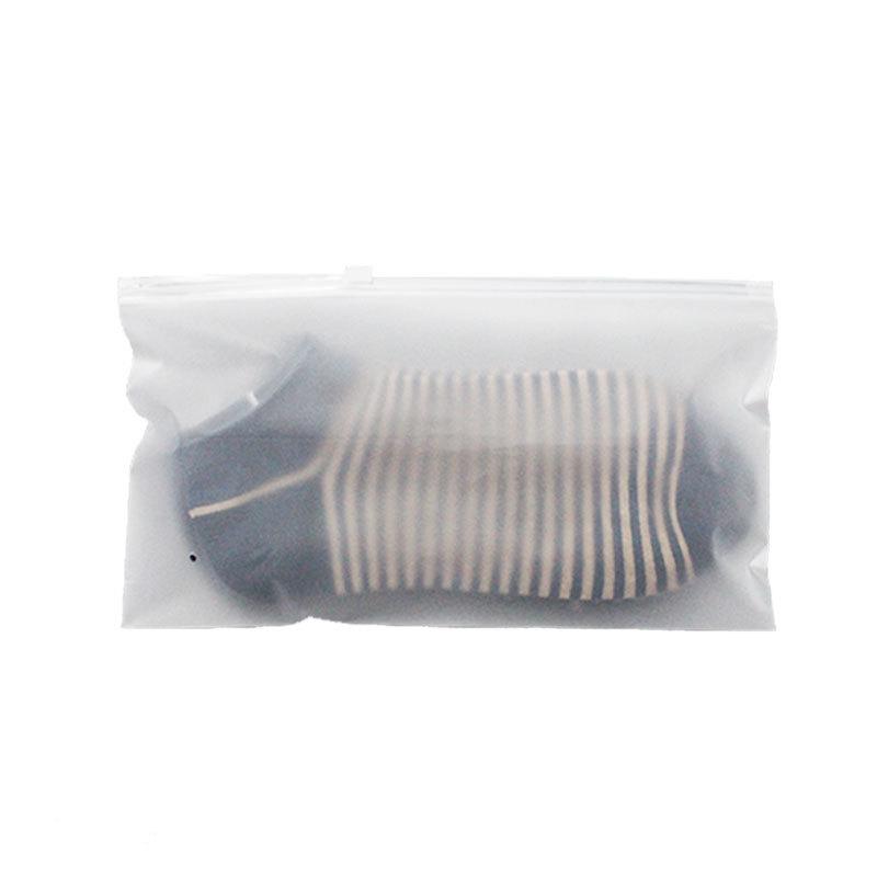 16*15cm*18Silk Socks packing horizontal version zipper bag frosted storage bag