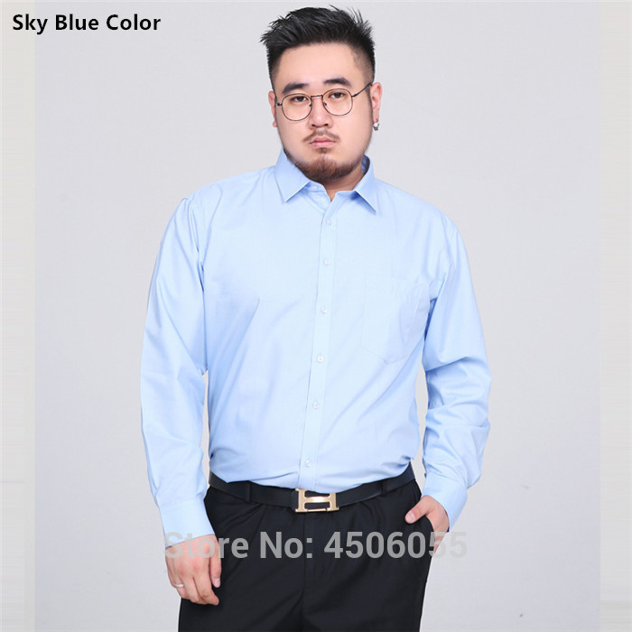 High Quality Shirts For Men Camisas White Black Mens Shirt Long Sleeve Formal Office Business Plus Size 5XL 6XL 7XL 8XL Blouse