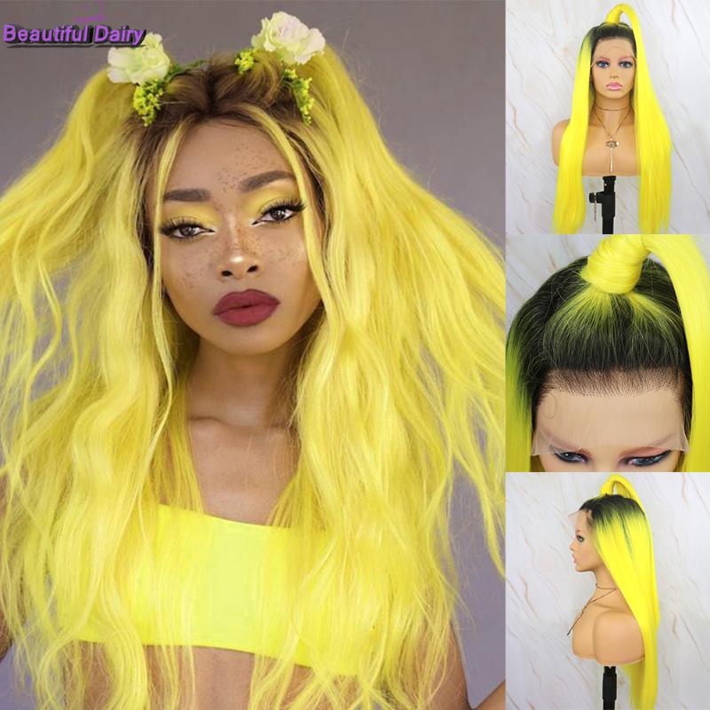Beautiful Diary Synthetic Lace Front Wigs For Black Women Heat Resistant Straight Wigs Ombre Yellow Synthetic Wig Cosplay wig, 1bt yellow
Beautiful Diary Synthetic Lace Front Wigs For Black Women Heat Resistant Straight Wigs Ombre Yellow Synthetic Wig Cosplay wig, 1bt yellow