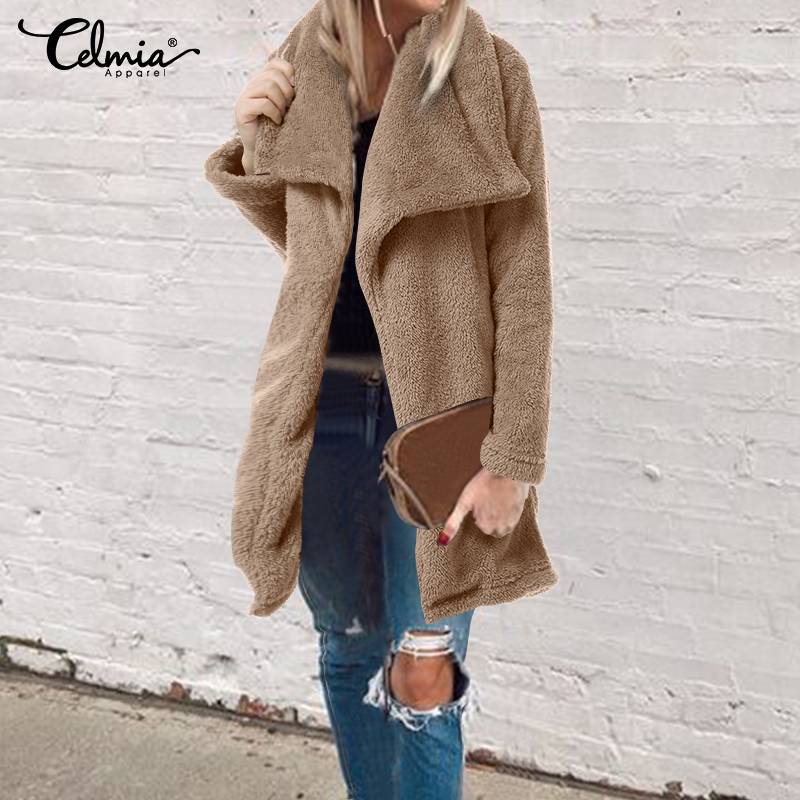 Celmia Elegant Shaggy Women Faux Fur Coat Streetwear Winter Warm Plush Teddy Coat Female Plus Size Overcoat Fluffy Jackets -5XL, Gray
Celmia Elegant Shaggy Women Faux Fur Coat Streetwear Winter Warm Plush Teddy Coat Female Plus Size Overcoat Fluffy Jackets -5XL, Gray