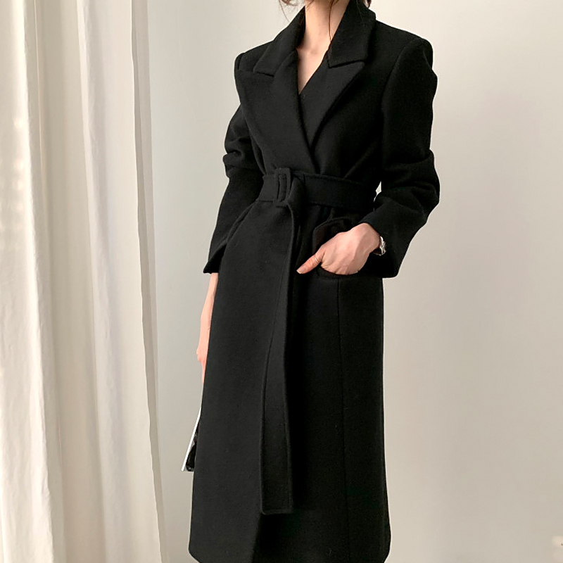 Genayooa Winter Coat Woman Wool Blend Trench With Belt Warm Winter Wool Coat Women Long Sleeve Female Long Korean Style, Black
Genayooa Winter Coat Woman Wool Blend Trench With Belt Warm Winter Wool Coat Women Long Sleeve Female Long Korean Style, Black