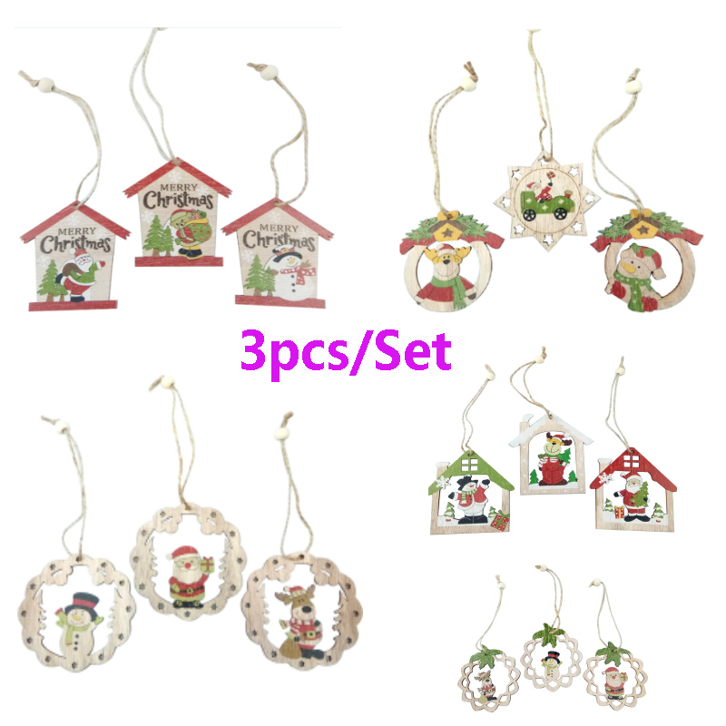 2020 Wooden Christmas Tree Pendant Ornament Santa Clause Snowman Bear Hanging Ornaments Decoration 3pcs/Set HH9-2614
2020 Wooden Christmas Tree Pendant Ornament Santa Clause Snowman Bear Hanging Ornaments Decoration 3pcs/Set HH9-2614
