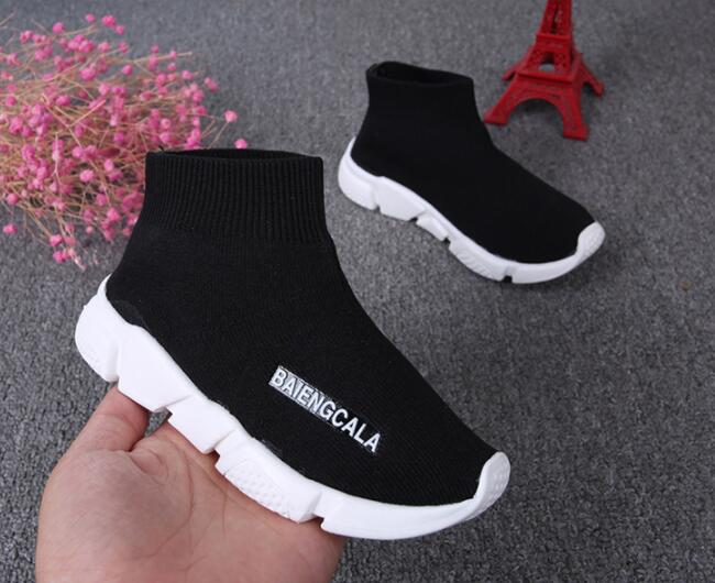 

Hot Sell Cheap Sock Shoe Speed Trainer Running Sneakers Trainer Sock Race Runners black Shoes kid Sports Shoes Size 26-36