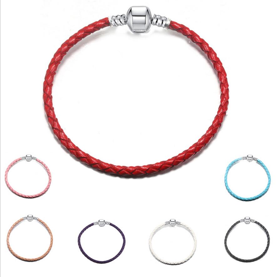 Snake Leather Bracelet fit European Charms Metal Clasp 3MM Genuine Leather Rope Woven Bracelet for Men Women Cheap Wholesale
Snake Leather Bracelet fit European Charms Metal Clasp 3MM Genuine Leather Rope Woven Bracelet for Men Women Cheap Wholesale