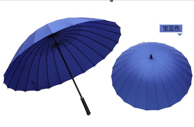 24 Bones Umbrella Men's Women Male Sense Of Security Golf Big Umbrella Long Handle Windproof Large