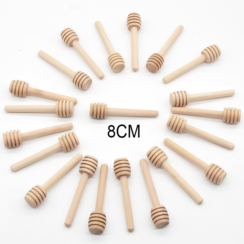 8cm 10cm Coffee Juice Mixing Stir Stick Wood Honey Stirrer Honey Long Stick Tea Tools Eco-friendly Milk Stir Bar Honey Dippers BH3231 TQQ