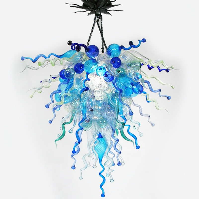 Multi Colored Glass Chandeliers and Pendant Lights Hand Blown Glass Chandeliers Lighting Bedroom Home Decoration Pendant Light