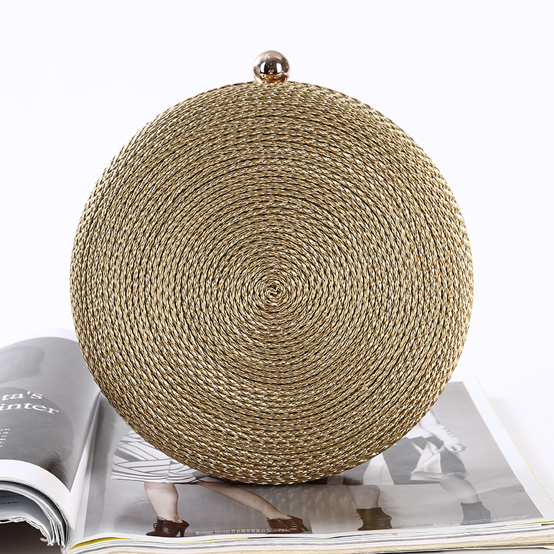 Wholesale handmade pretty PU rope evening bag round shape clutch with satin for wedding banquet party porm brides maids(More colors)
Wholesale handmade pretty PU rope evening bag round shape clutch with satin for wedding banquet party porm brides maids(More colors)