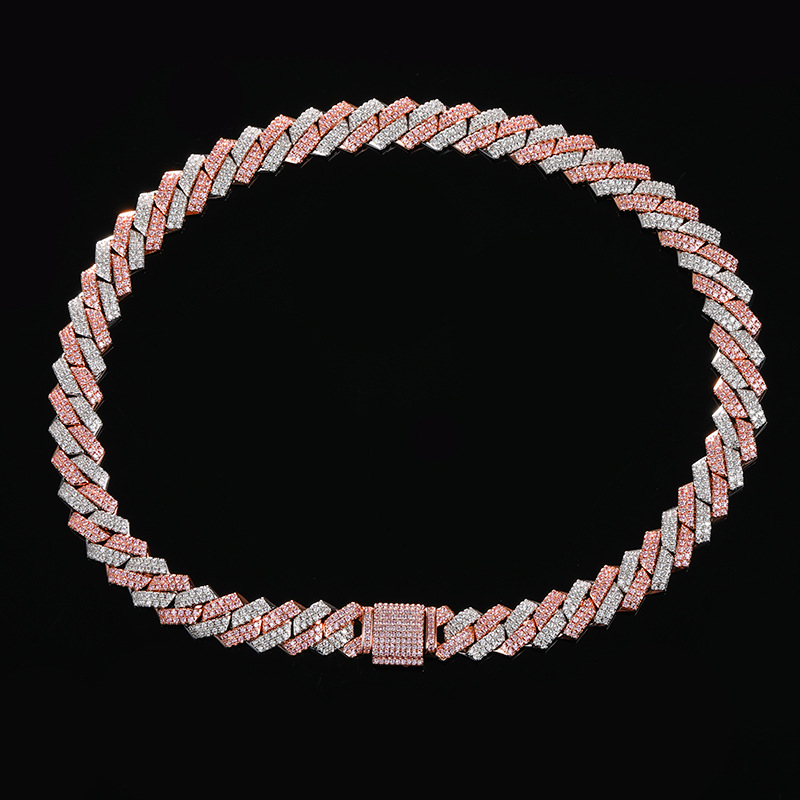 Chains CZ Stone Paved Bling Iced Out Two Tone Color Square Cuban Chain Chokers Necklaces For Women Men Hip Hop Rapper Jewelry
Chains CZ Stone Paved Bling Iced Out Two Tone Color Square Cuban Chain Chokers Necklaces For Women Men Hip Hop Rapper Jewelry