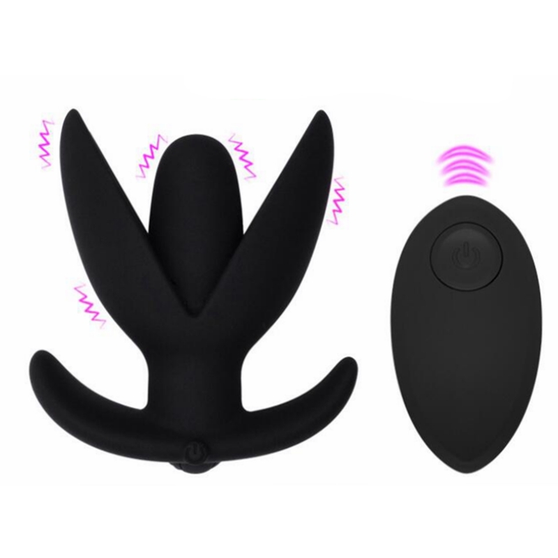 Remote Control Anal Vibrators Silicone Anal Expander 10 Speeds Vibrating Anal Plug Butt Plug Masturbator Sex Toys For Men Woman Y191219