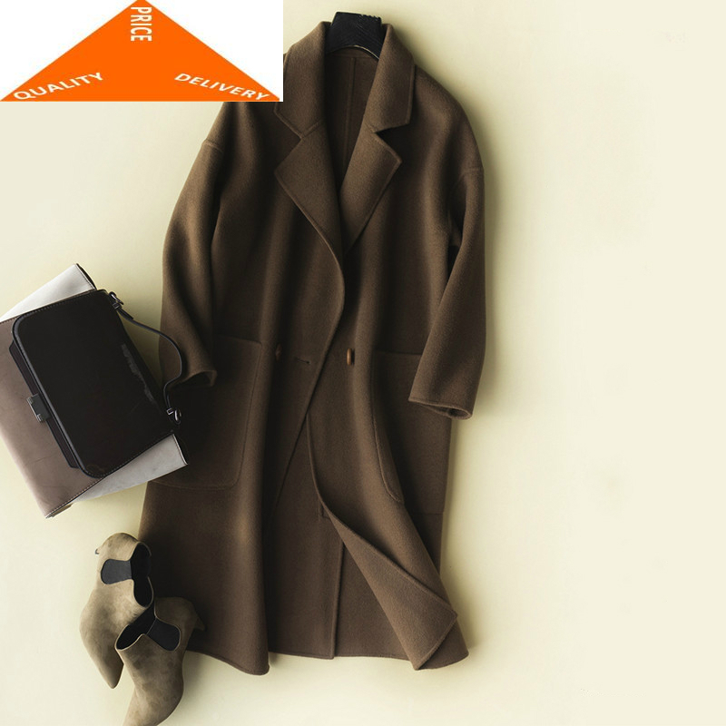 Wool Natural 900% Coat Female Long Cashmere Jacket Women Korean Sided Woolen Clothes 2020 Spring Autumn Overcoat LWL9493, Black
Wool Natural 900% Coat Female Long Cashmere Jacket Women Korean Sided Woolen Clothes 2020 Spring Autumn Overcoat LWL9493, Black