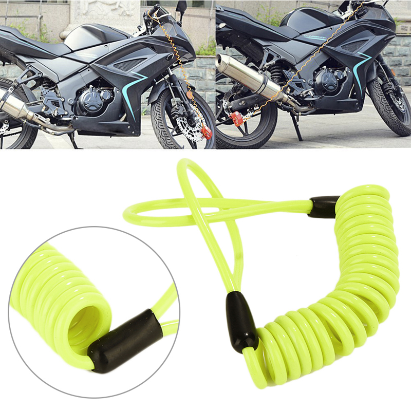 150cm Alarm Disc Lock Security Anti Thief Motorcycle Accessories Reminder Spring Cable Security Tool Theft Protection Auto Parts