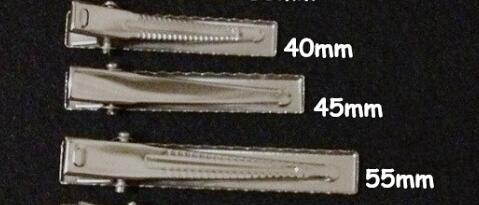 Single Prong Metal Alligator Hair Clip Accessories Silver Color Cheap Hairclips Hair Pin Girls Hair Bow Flower Accessory 50PCS FJ3223